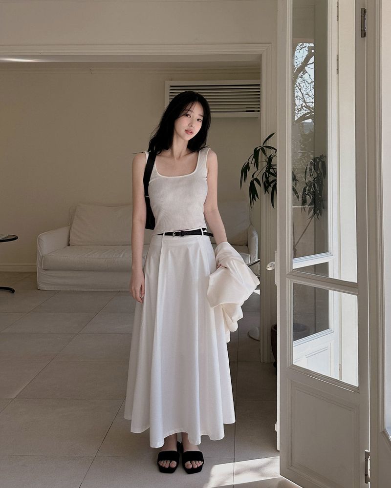 MAYBINS(メイビンス)の「Fore long skirt (including belt)(Skirts)」