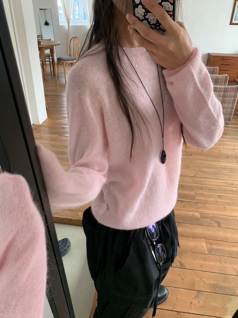 MOHAIR WHOLEGARMENT KNIT (3C)
