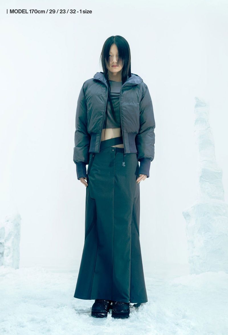 Reversible Check Padded Jacket / Charcoal