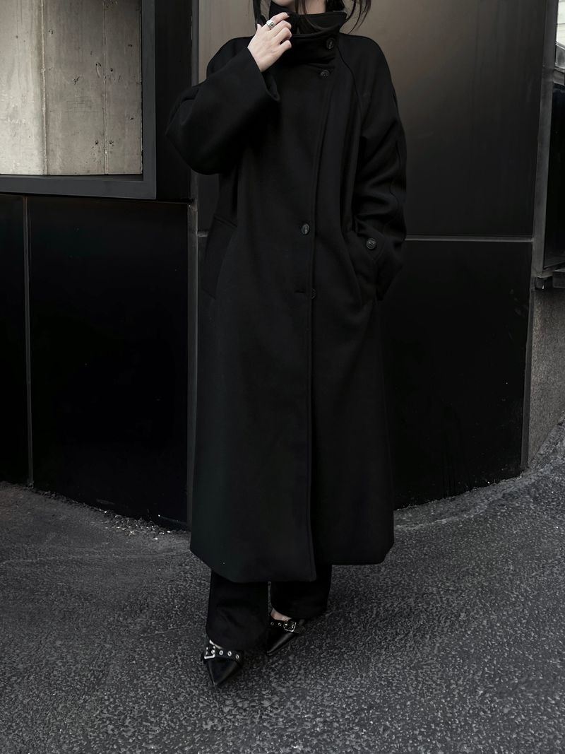 city high neck long coat (2color)