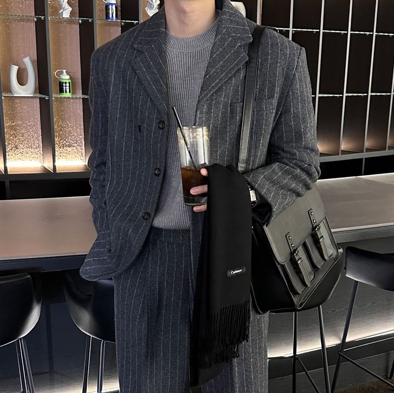 lemenne（ルメンヌ）の「LMN Berlin Heavy Stripe Wool Blazer (2 colors)（Jackets/Outerwear）」