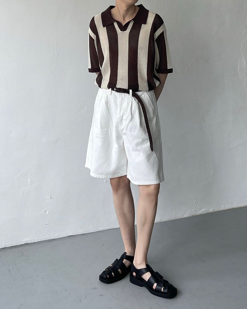 SI White Two Tuck Shorts (S–L)