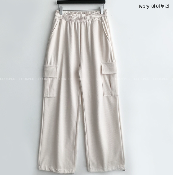 [In-house production]  First Corduroy Cargo String Wide Pants