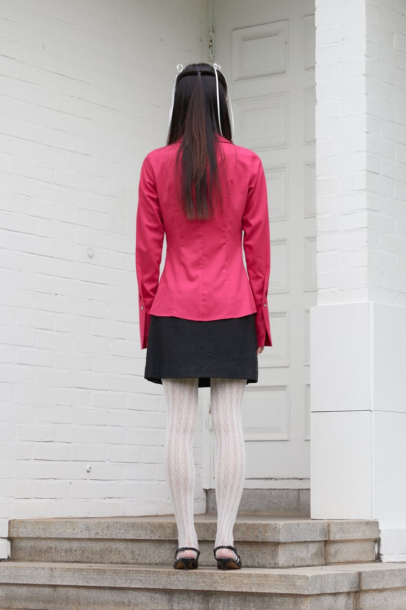 SLIM LINE CUFFS SHIRTS (PINK)
