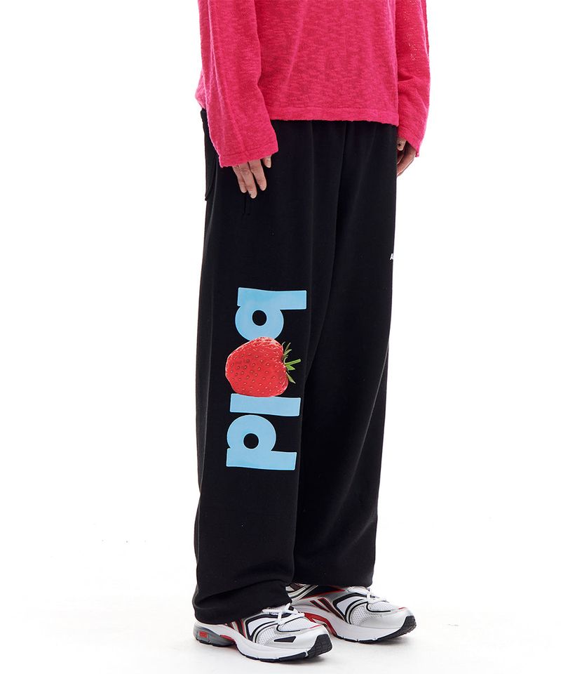 ARCHIVE BOLD（アーカイブボールド）の「BOLDストロベリースウェットパンツ (BLACK)（パンツ）」