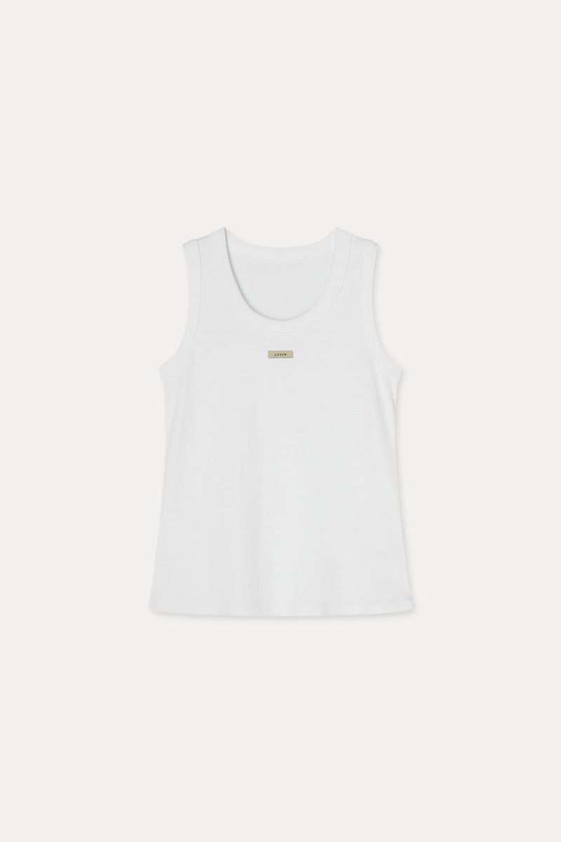 Cotton Label Sleeveless_White