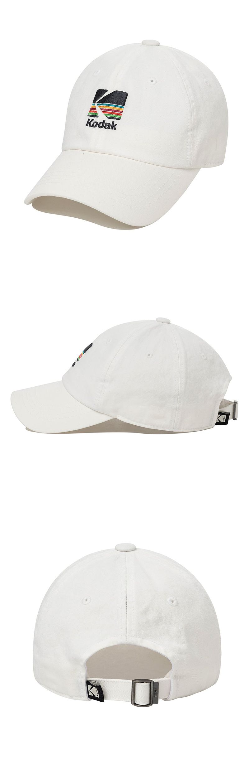 RAINBOW EMBROIDERY BALL CAP【IVORY】