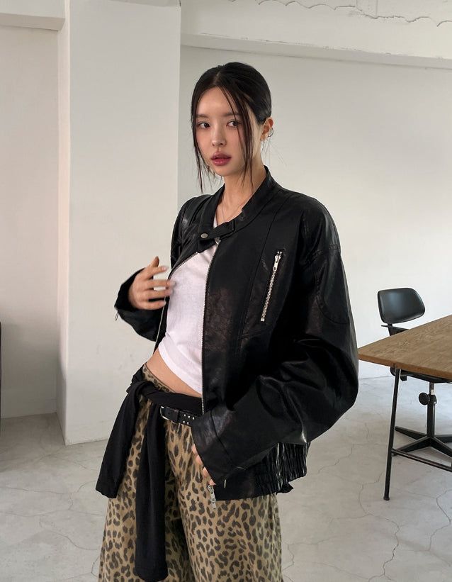 Howry Biker Leather Jacket