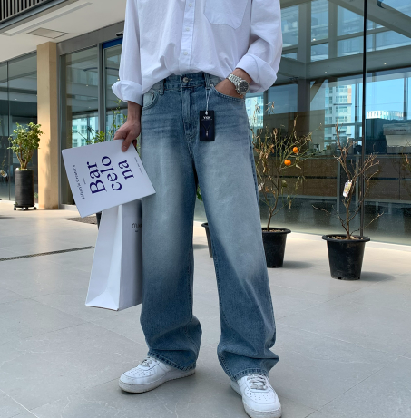 Eden 535 Retro Washed Long Wide Denim