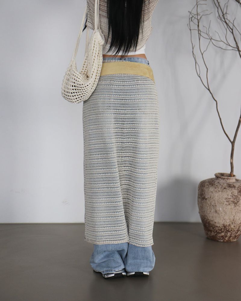 suede wide belt