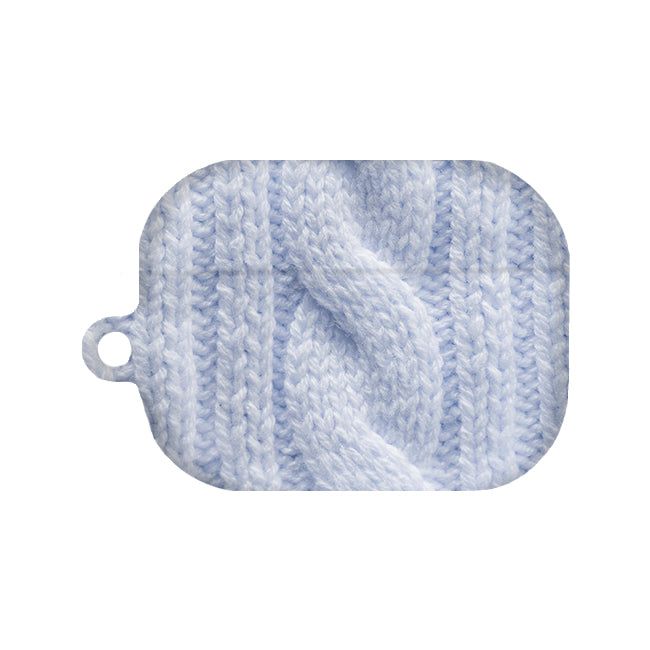ONCESTUDIO(オンセスタジオ)の「(02 baby blue) Twisted Knitted matte AirPods Case(Smartphone Accessories)」