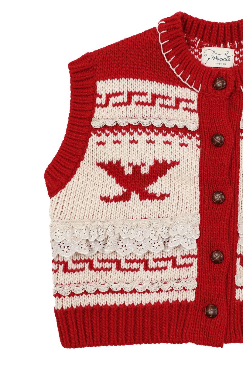 Monet Jacquard Vest [Red]