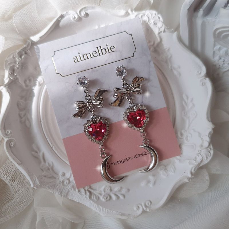 Moon Witch Earring - Rosepink/Silver