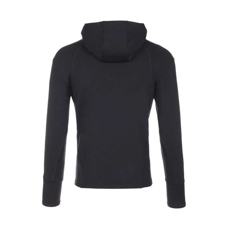 SLIT LONG SLEEVE HOODIE [BLACK]