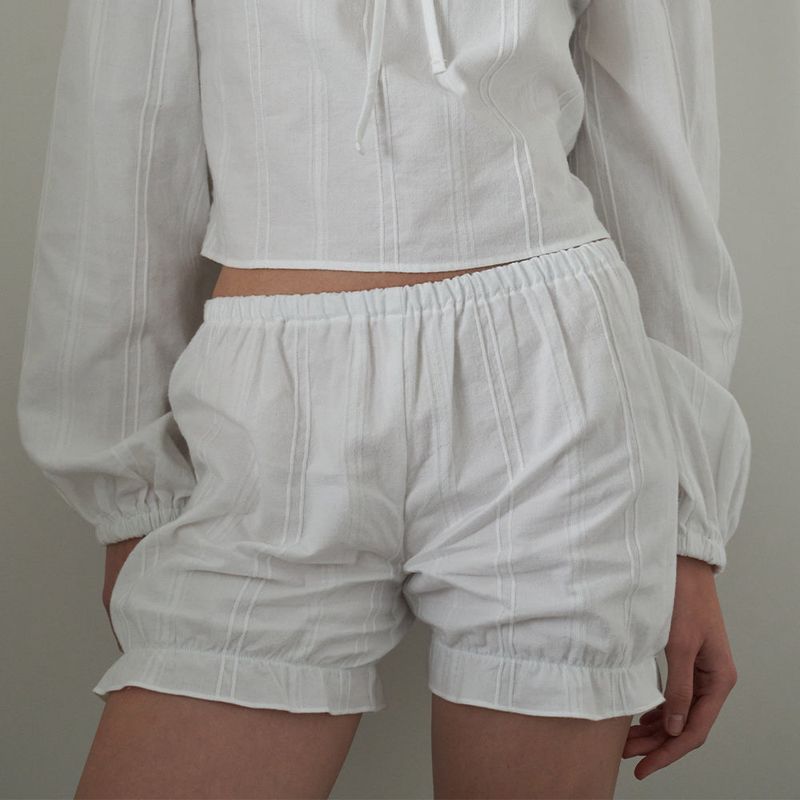 OVT-U（オーブイティーユー）の「Mellow Cotton Bloomer Shorts_White（Pants）」
