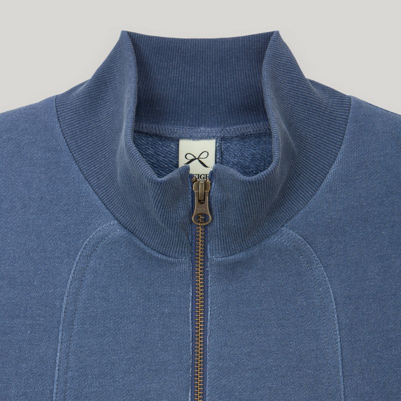 Blue Butterfly Pigment Jersey Zip-up