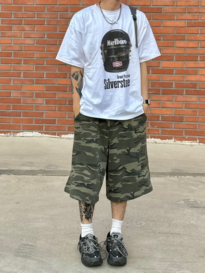 Malboro over short sleeve T 2C
