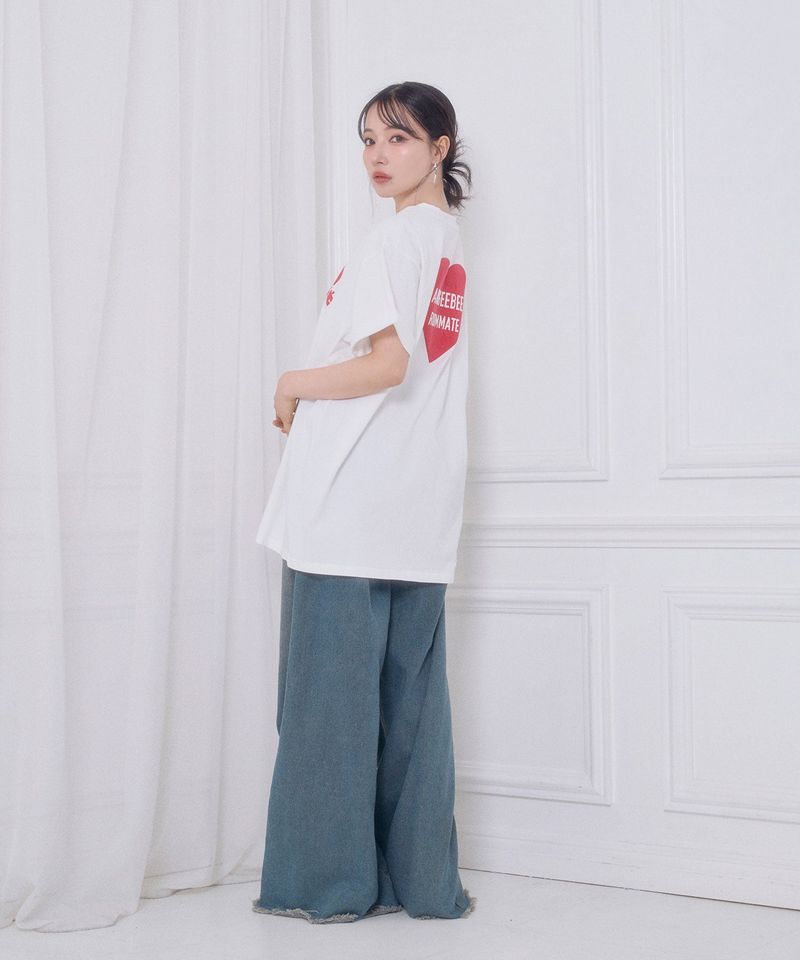 UNISEX ハートプリントT