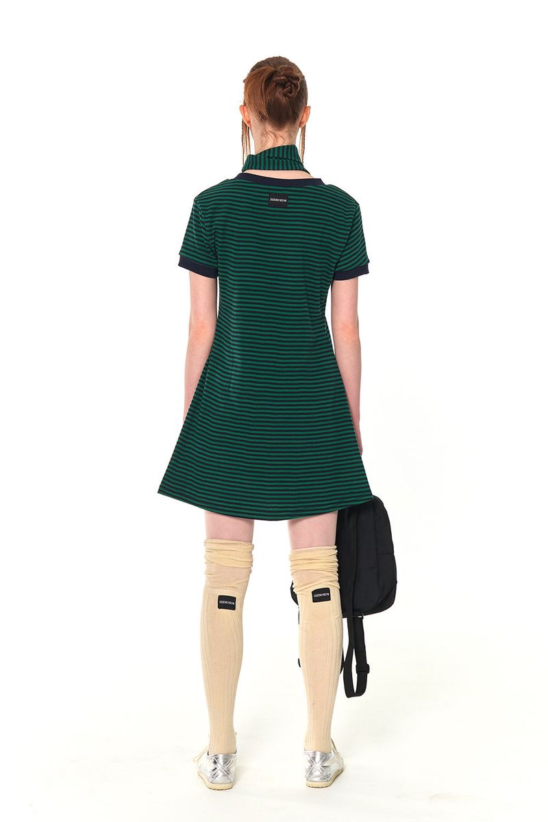 V NECK STRIPE OPS (GREEN)