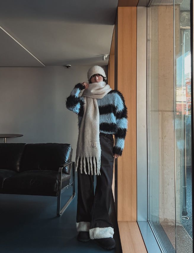 Haze Stripe Mohair Knit