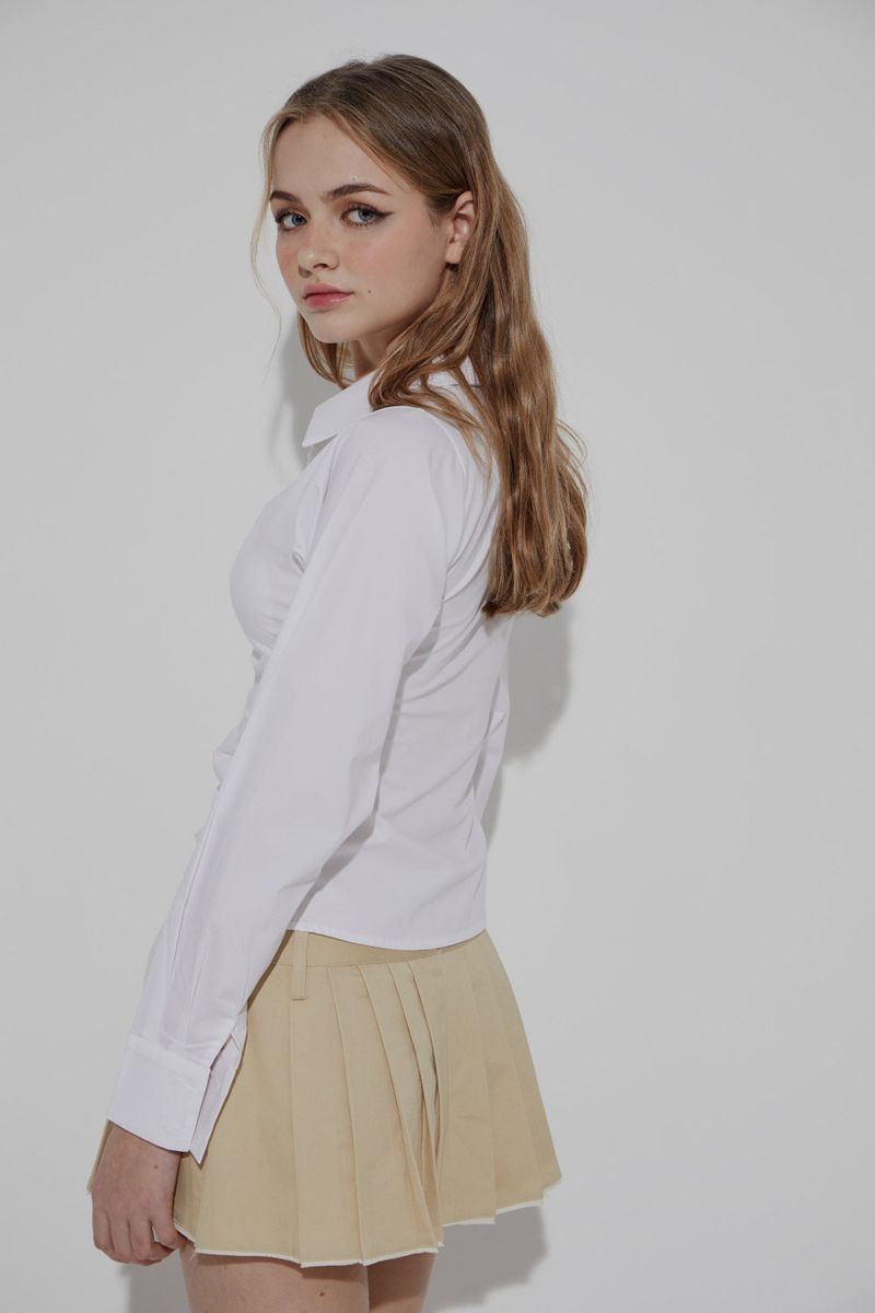 CHINO PLEATS SKIRT
