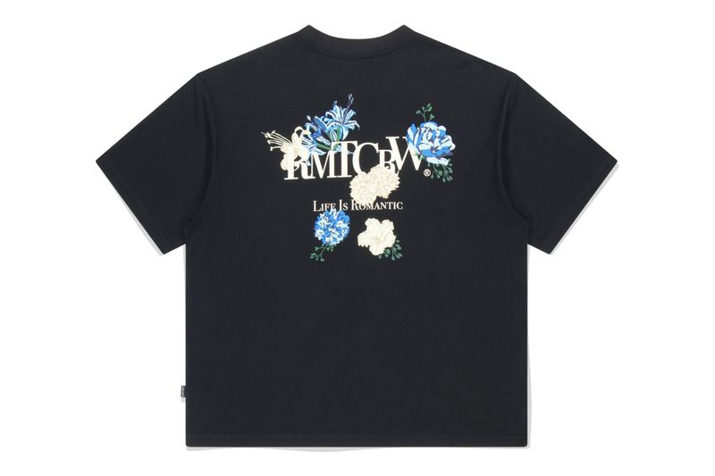 BACK POINT BLUE FLOWER TEE SHIRT