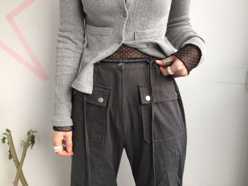 punching pocket cardigan
