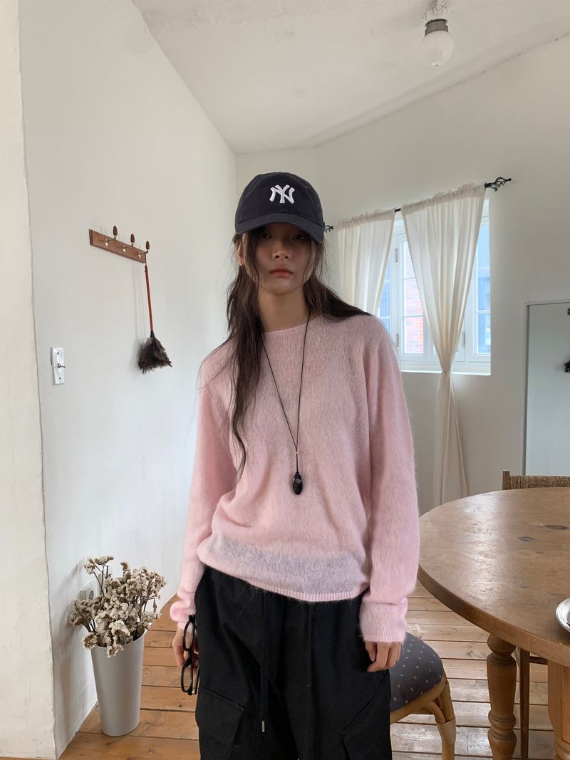 MOHAIR WHOLEGARMENT KNIT (3C)