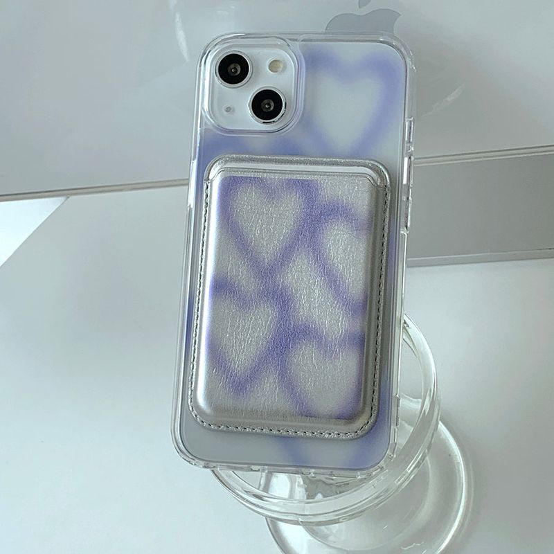 Blue - Blur Pattern Magsafe Phone Case Card Pocket Set
