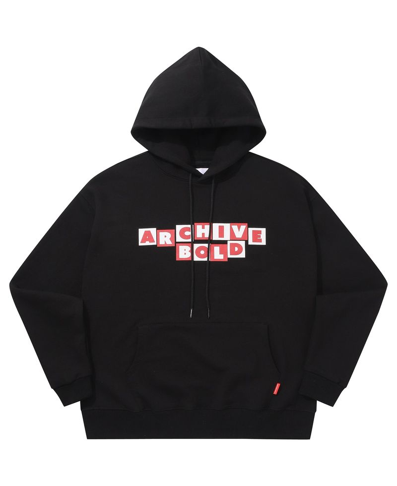 ARCHIVE BOLD(アーカイブボールド)の「AB PUZZLE HOOD (BLACK)(Tops)」