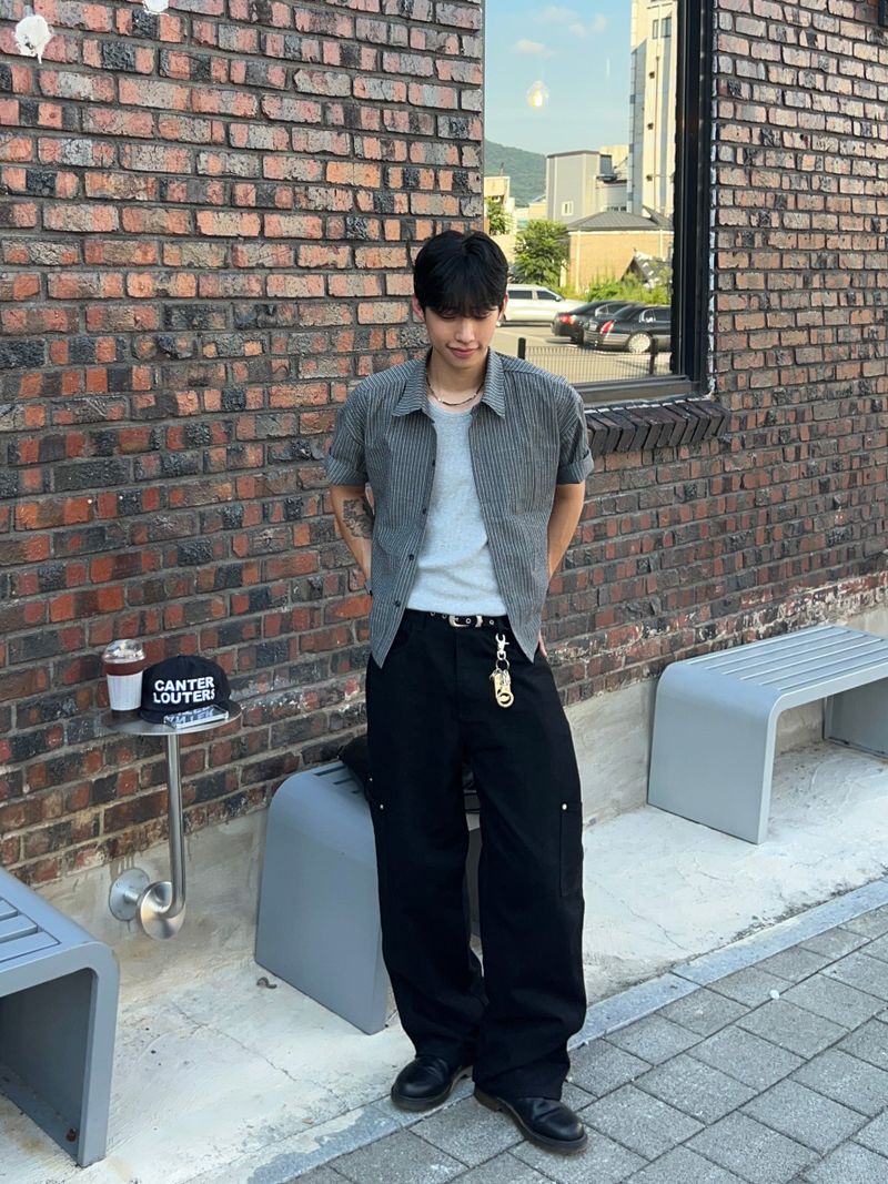 Cipher Cropped Short Sleeve Shirt (2 Colors)