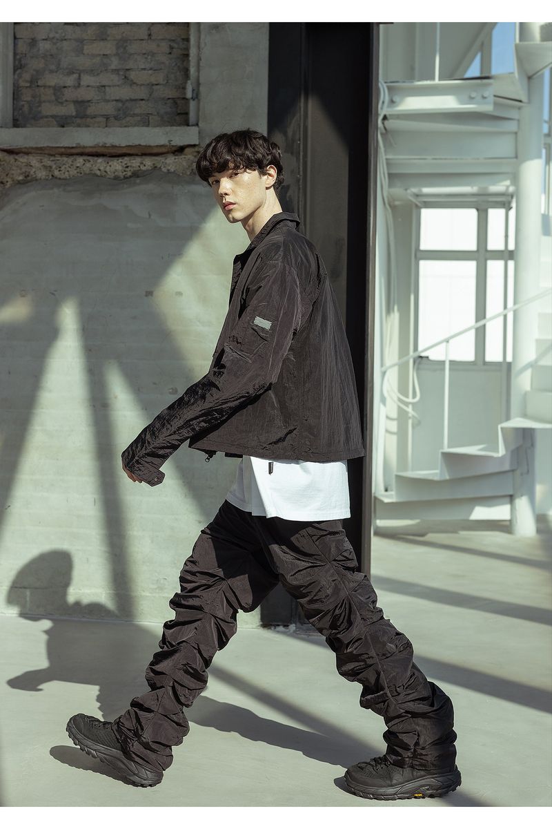 CRUMBLE NYLON PANTS