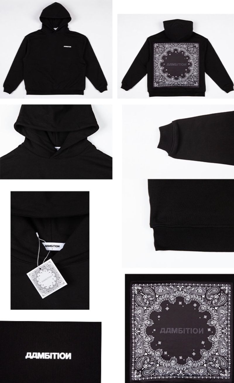 PAISLEY HOODIE BLACK