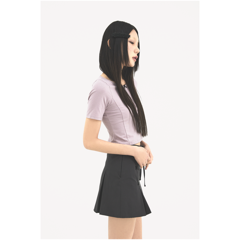 Ribbon pleats skirt