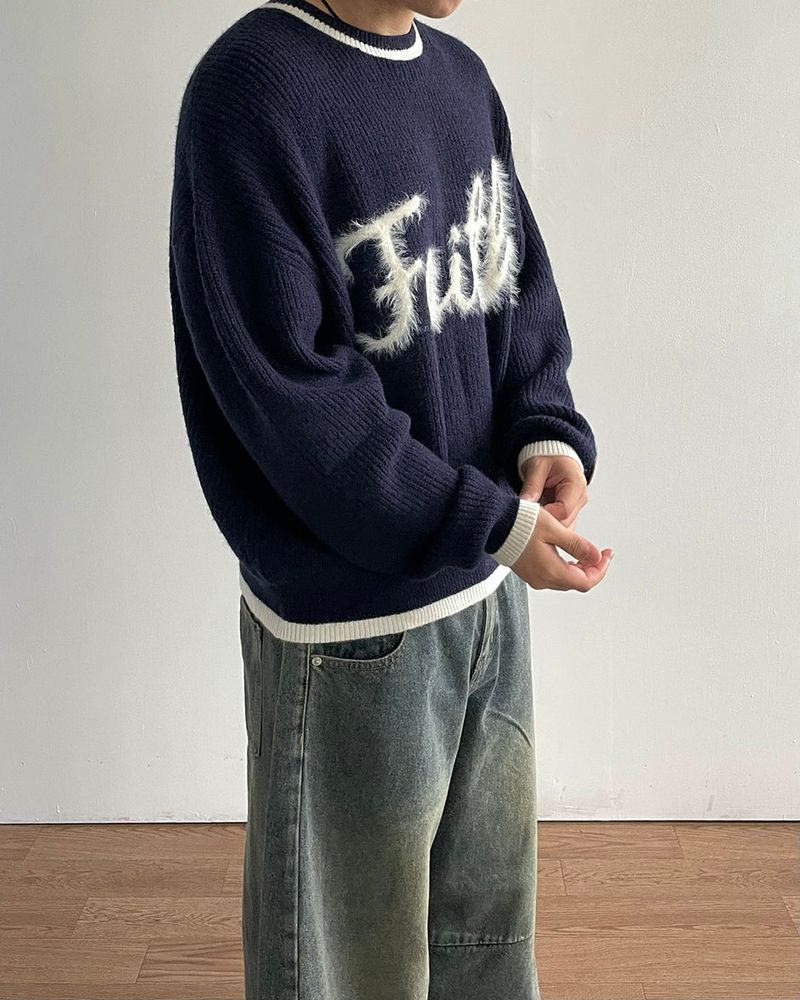 Faith Lettering Knit