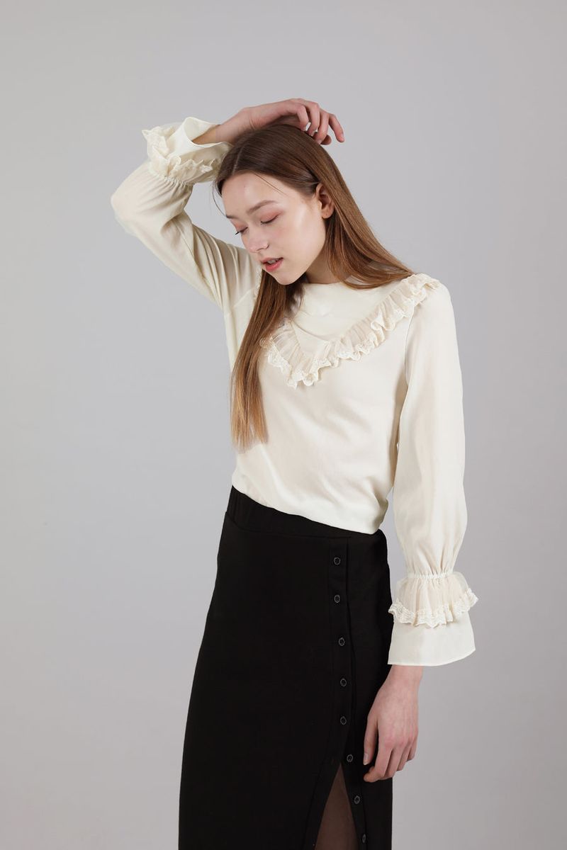 Lace Chiffon Blouse