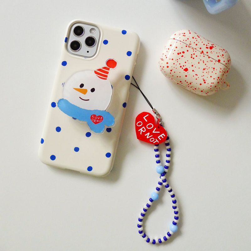 [MADE]Red Love-Marin Bead Strap