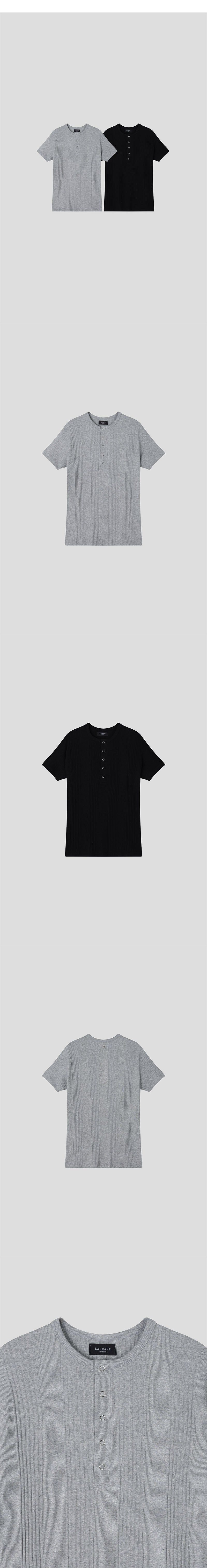 [S/S] High ribbed henry neck half knit(3color)