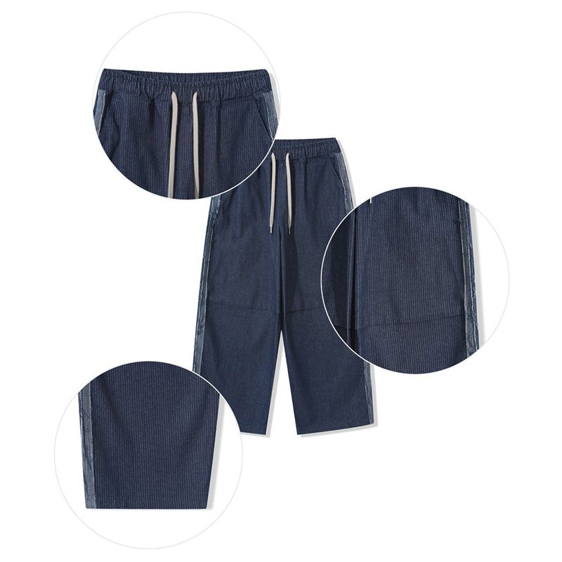 City line stripe denim pants -2C