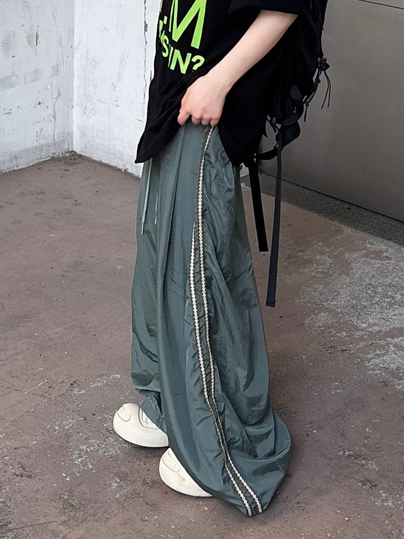 ethnic track nylon pants