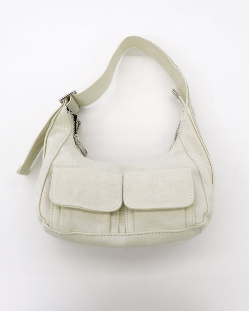 Bruce two-pocket cotton mini tote shoulder bag