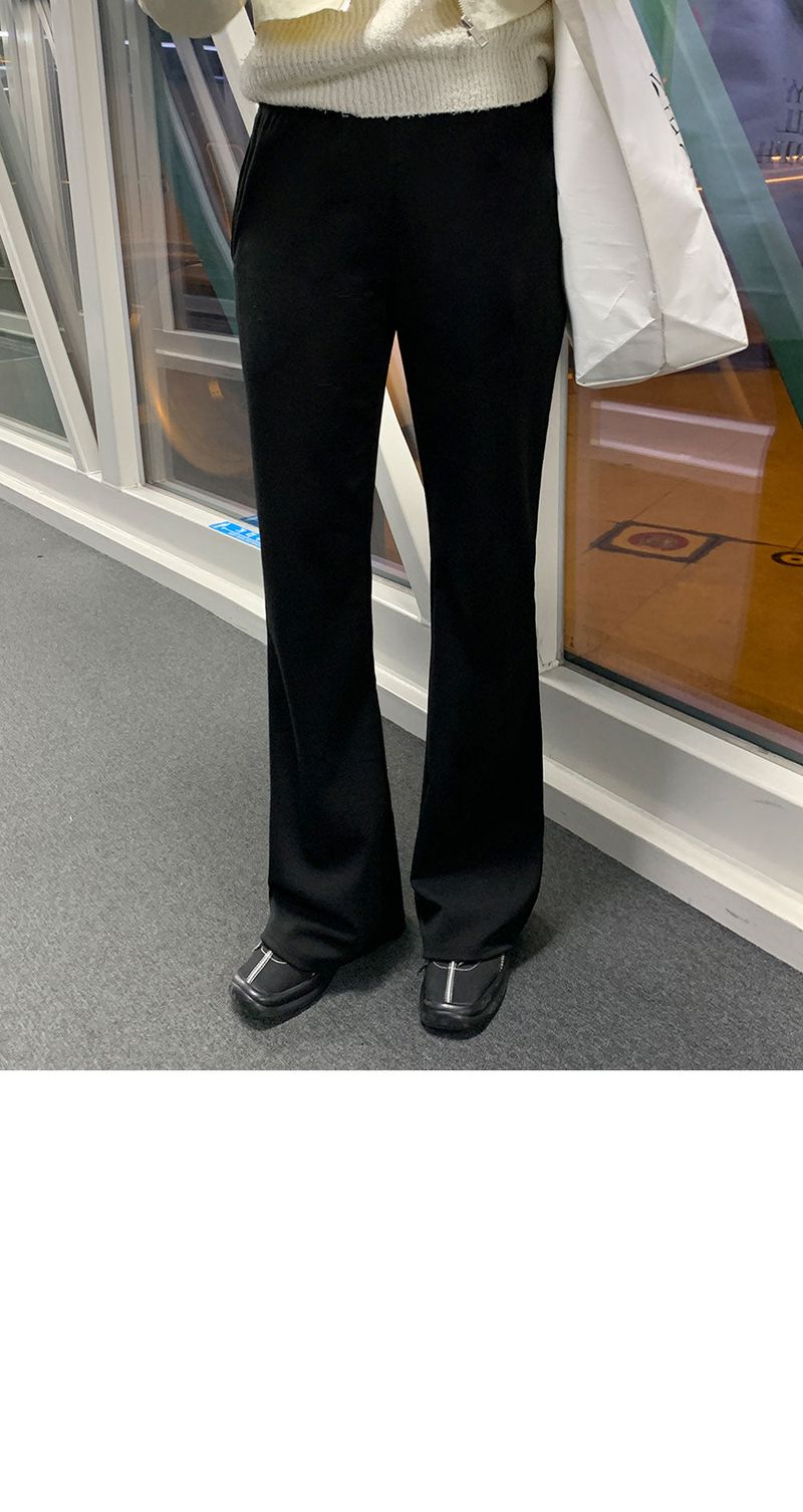 [MADE] Airport long bootcut banding pants -Basic