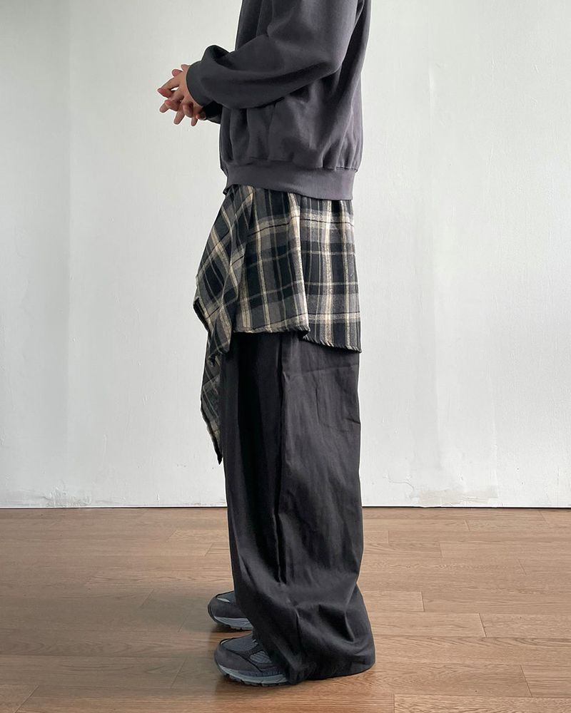 Flap Layered Cotton Pants