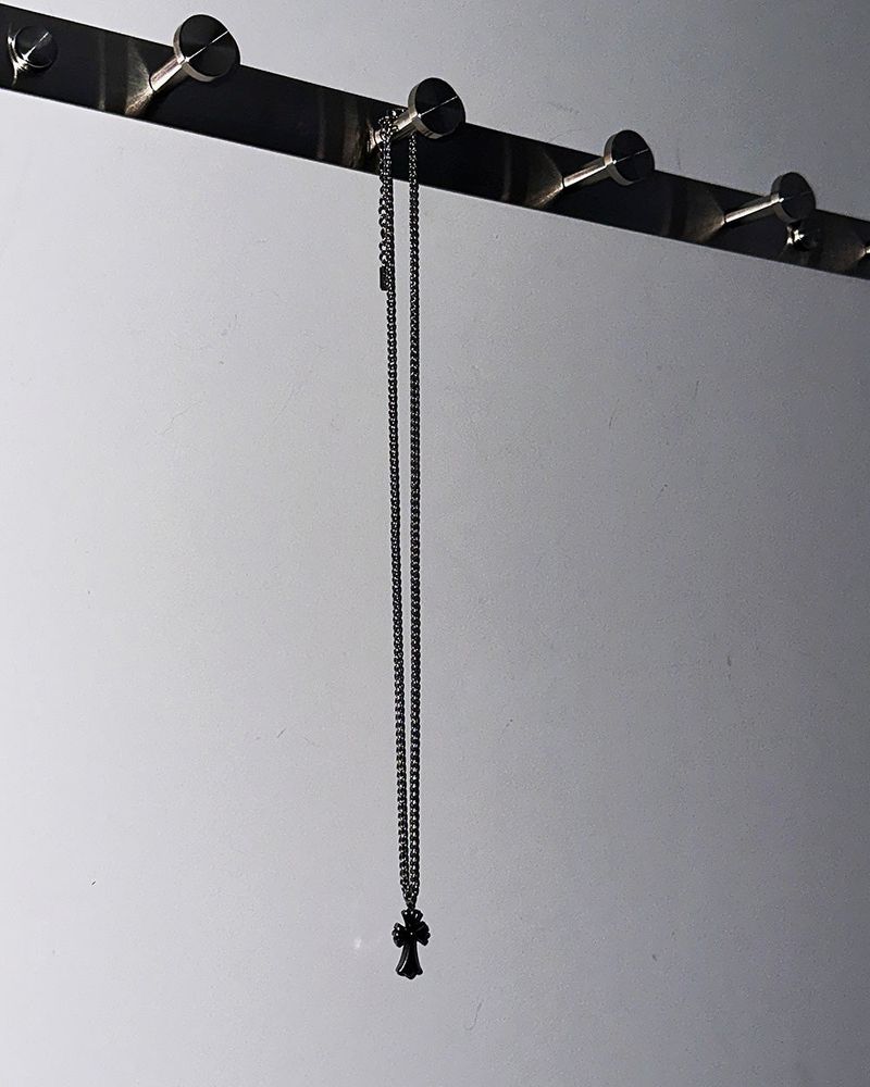 chrome surgical long-necklace