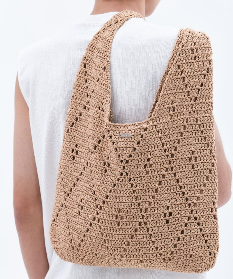 TRIP LE SENS（トリプルセンス）の「Patterned Oversize Crochet Shoulder Bag_Beige  （Bags）」