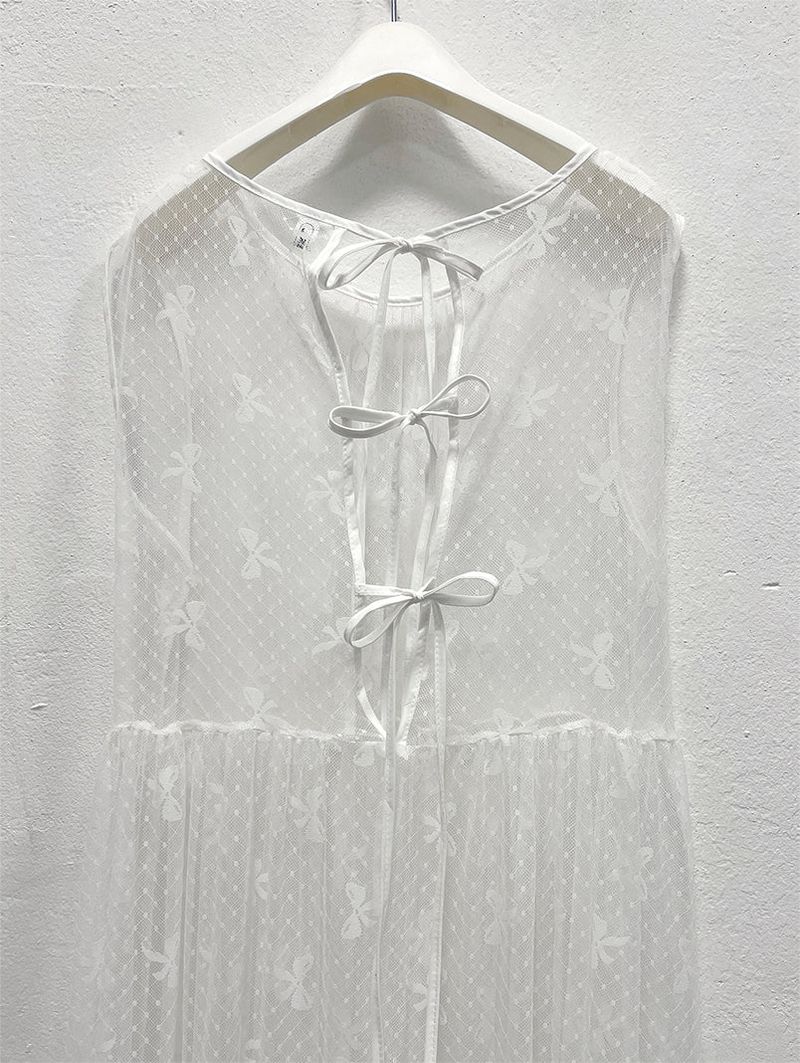 LACE SEE-THROUGH LAYERED DRESS