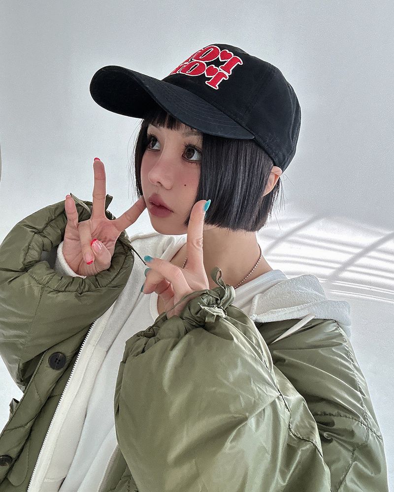 Loving kitsch lettering ball cap