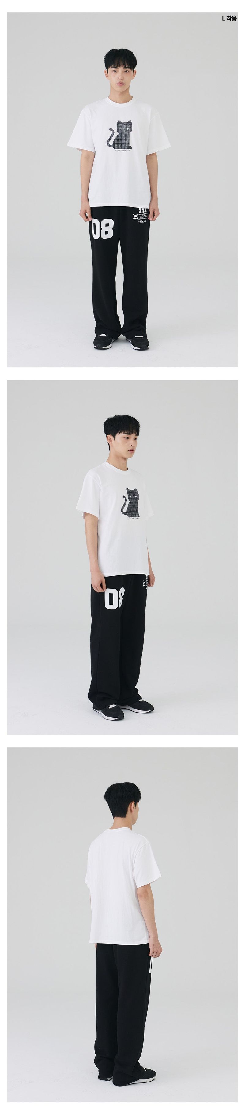 CHECKERED CAT T SHIRT