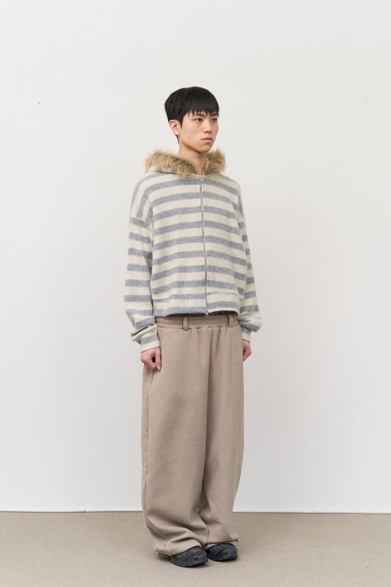 Fury Fur Striped Zip Hoodie