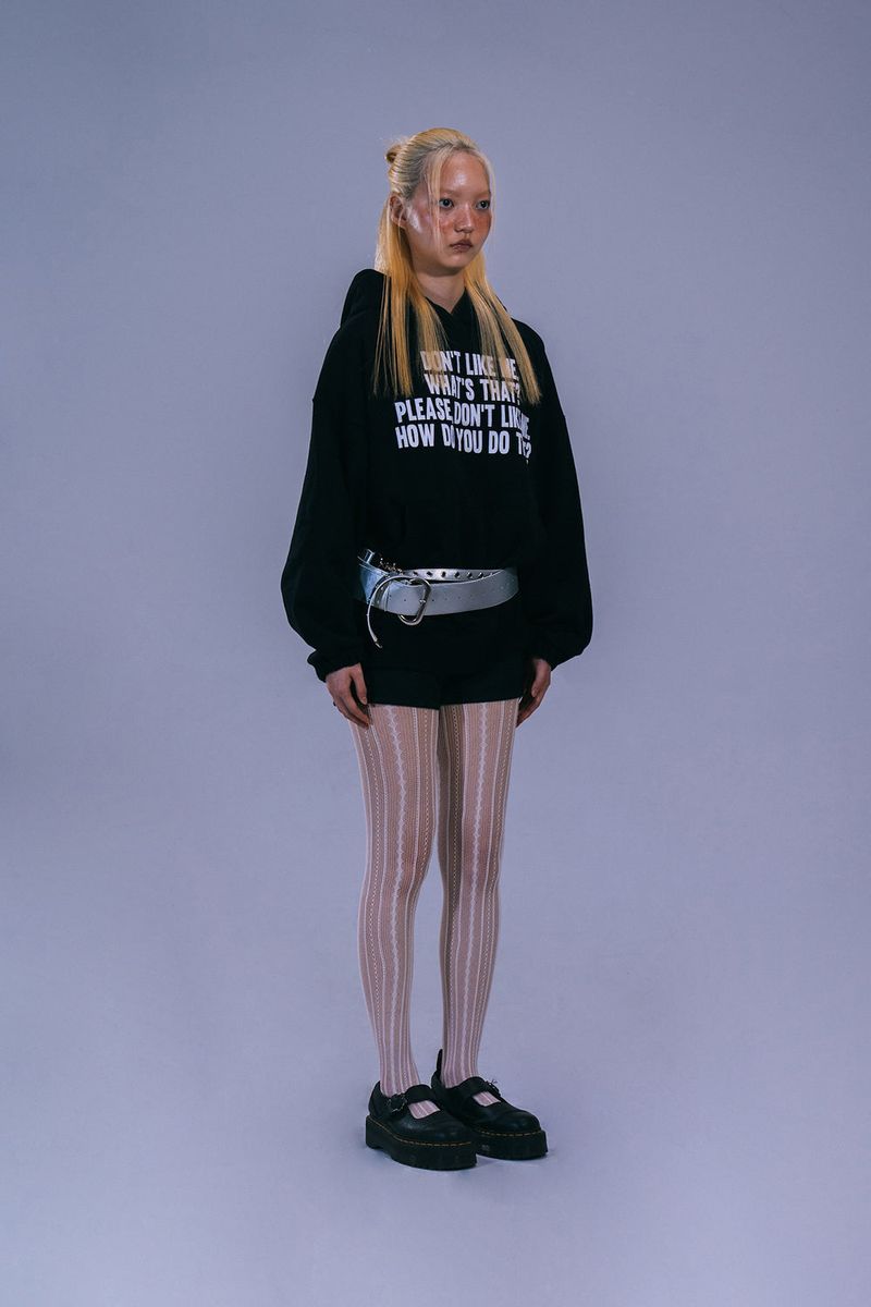 LETTERING HOODIE - BLACK